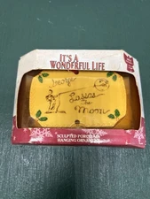 Vtg Enesco It's A Wonderful Life “George Lassos The Moon” Ornament in Box 