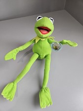 ✅🐸🎁🟢Vintage Kermit The Frog Jim Henson Muppets Plush Doll 12"📸SEE PICS📸🎄🎂