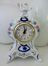 Liebliche Vintage Standuhr Kaminuhr Tischuhr Quartz Batterie Shabby Chic