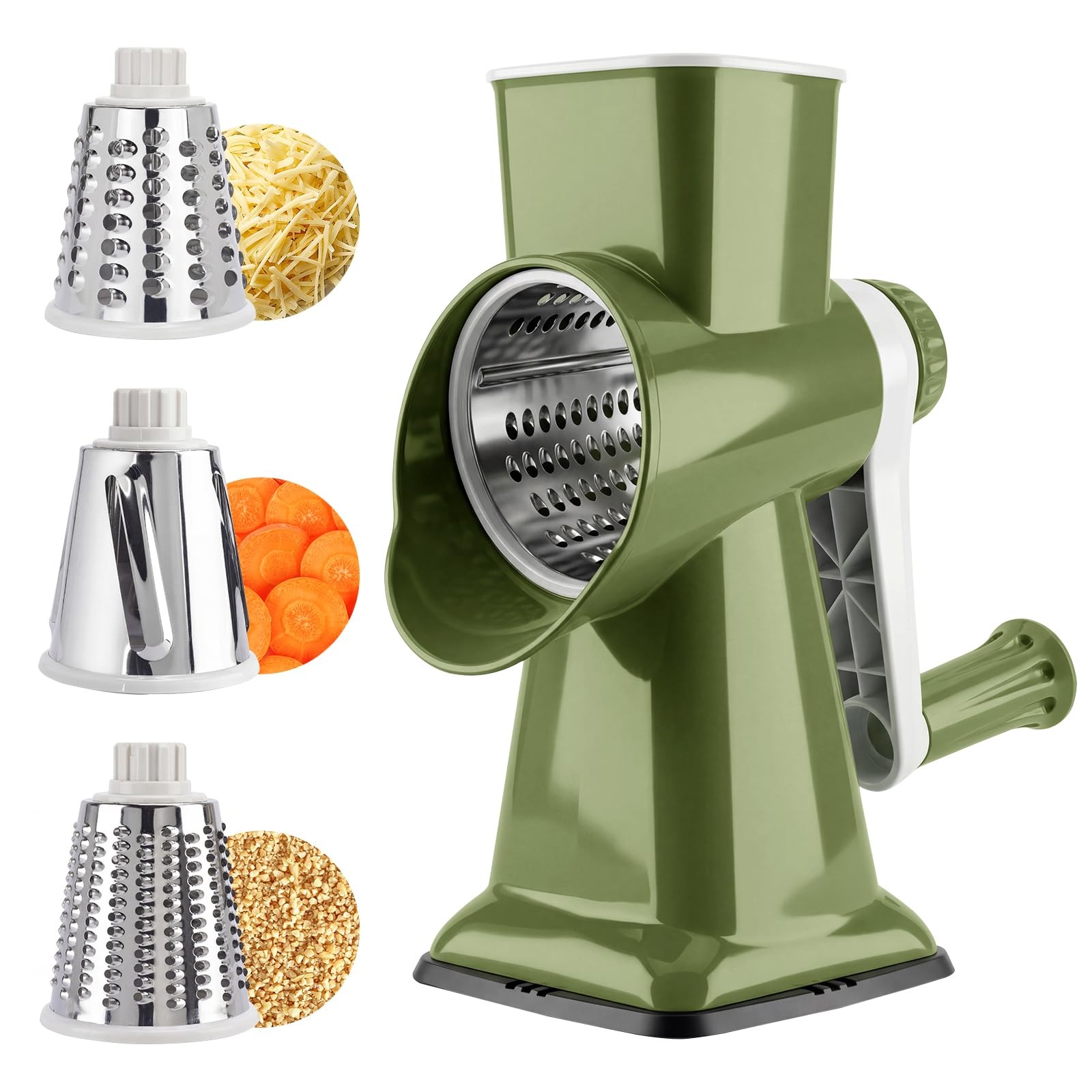 Grovix Rotary Cheese Grater,Cheese Shredder Hand Crank, Manual Cheese Grater ...