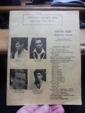 West Indies v England 1974 5th Test Mid-Match Edition: Signed by 21