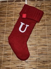 WONDERSHOP Knit Monogram LETTER U 20" Christmas Stocking