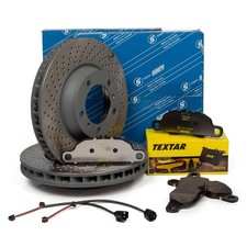 SEBRO Bremsscheiben + TEXTAR Beläge für PORSCHE 718 BOXSTER CAYMAN 982 2.0 vorne
