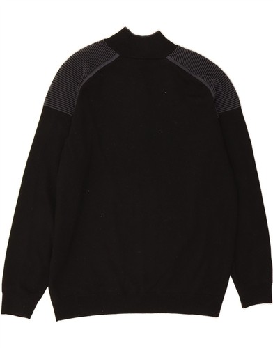 CALVIN KLEIN Mens Golf Zip Neck Jumper Sweater XL Black Polyester AD11 - Picture 2 of 3