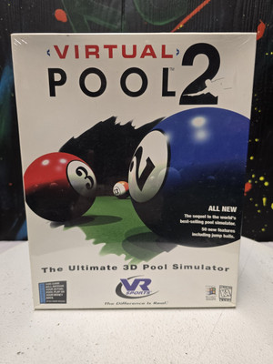 NEW SEALED 1997 Virtual Pool 2 PC - VR Sports - BIG BOX - Windows 95 CD-ROM