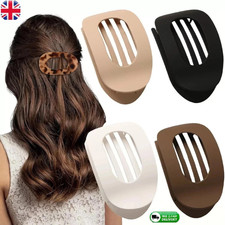 4PCS Flat Hair Clips for Thick Thin Hair, Round Lay Down Claw Clips for Women UK