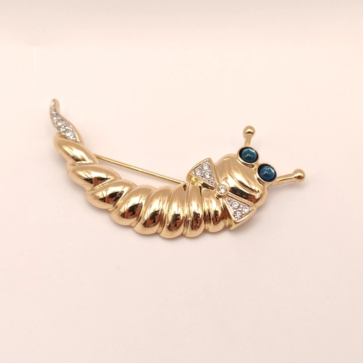 ⭐ Pierre Lang Brosche Anstecknadel Stecker Pin Anhänger Perle Stein Gold 054 ⭐