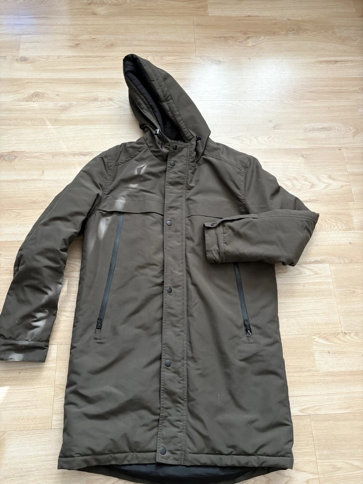 Andrew Marc Mens Cagney Winter Anorak Parka Coat Olive Green Size Small EUC - Image 4 of 4