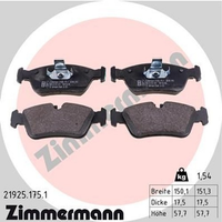 Zimmermann BremsbelÄGe Passend FüR BMW 3 E46 Z3 E36 Z4 E85