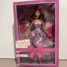 Authentic Barbie Signature Birthday Wishes Doll 2024 Wavy Brown Hair NIB