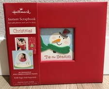 Hallmark Instant Scrapbook Christmas 20 Designed Embellished Pages Album New