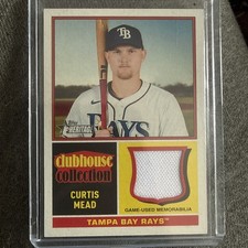 Curtis Mead 2025 Topps Heritage Clubhouse Collection Relic #CCR-CM Jersey Patch