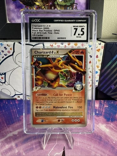Charizard G Lv. X DP45 Diamond & Pearl Promo Pokemon Card CGC 7.5 ERROR