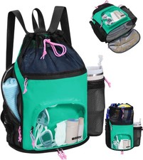 Swim Bag with Wet Pockets, Mesh Beach Backpack for Pool and Gym  40oz Tumbler