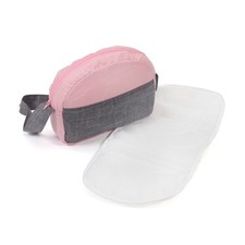 Bayer Chic 2000 Puppen Wickeltasche Melange grau-rosa NEU