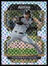 2022 Panini Prizm Draft Picks Power Plaid Hunter Patteson RC /35 Chicago White