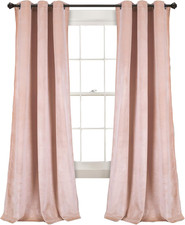 Prima Velvet Solid Room Darkening Window Curtain Panel Pair, 84" L X 38" W, Blus