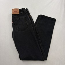 Vintage Levi's Jeans 550 Relaxed Fit Made in USA Faded Black Mens W32 L36