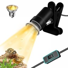 Reptile Heat Lamp With 50W UVA/UVB Bulb 360 Rotatable Clip Basking Light