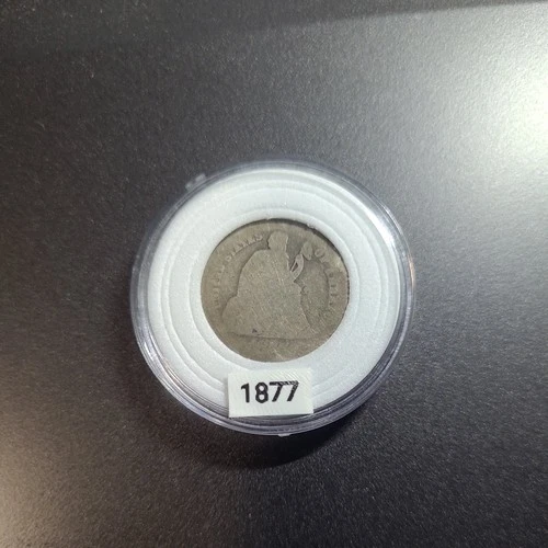 1877  Silver Seated Liberty 10c