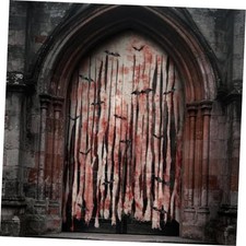 VEKDA Halloween Doorway Curtain, 85x59 Inch Creepy Door Curtain Decor Cloth