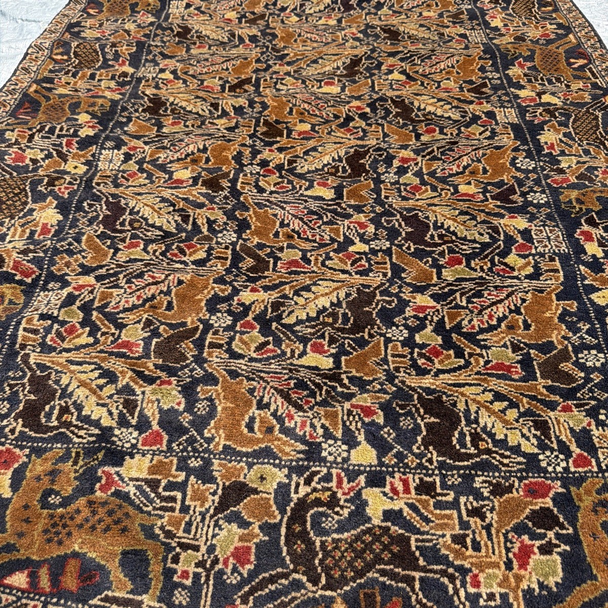 ⚫︎Picture Rug⚫︎202×109cm アフガンラグ ヴィンテージ Vintage