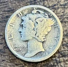 1918 S Mercury Dime Silver Circulated Business Strike Uncertified