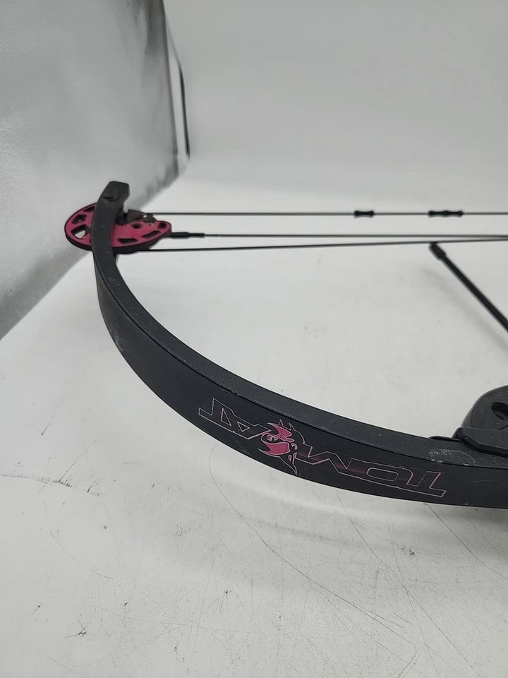Arco compuesto juvenil Barnett Archery Tomcat negro y rosa con 3 flechas Foto 4 de 4
