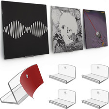 Adhesive Vinyl Wall Mount 4-Pack   Strong Hold Record Holder Wall, Record-Safe