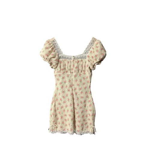For Love & Lemons Maxine Minikleid Rosa Creme Größe S - Bild 3 von 8