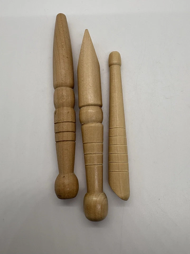 x 3 pcs Foot Palm Massage Sticks Wooden Tools Reflexology Massager Acupressure - Image 3 of 4