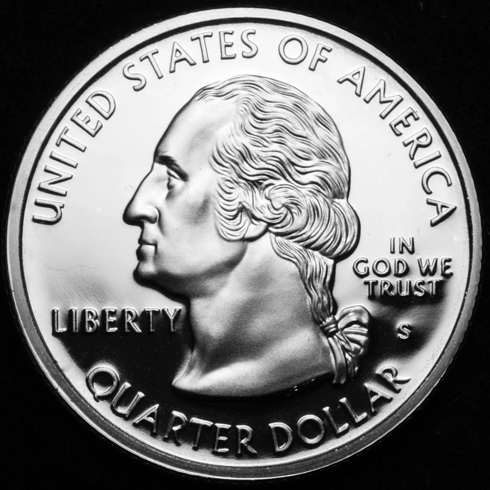 2001 S  Vermont Mint Clad Proof ~ Statehood Washington Quarter from US Proof Set - Image 2 of 2