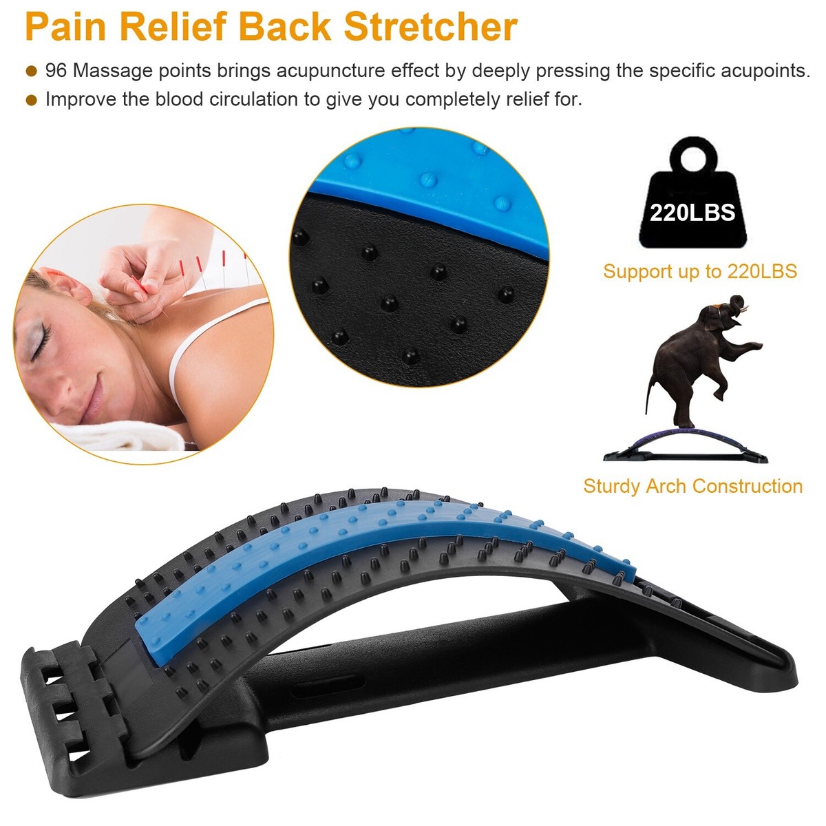 Magic Back Support Stretcher Posture Massager Lumbar Spine Pain
