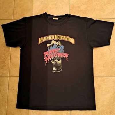 Vintage 90s Planet Hollywood Shirt Large Haunted Hollywood