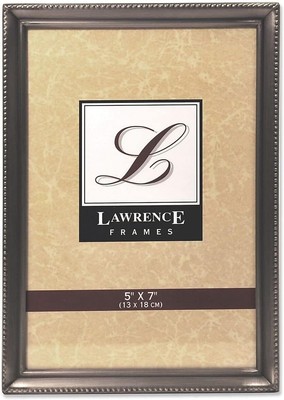 Lawrence Frames 11557 Antique Pewter 5x7 Picture Frame - Bead 5x7, 