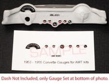 1953 - 1955 CORVETTE GAUGE FACES for 1/25 scale AMT MODEL CAR KITS - PLEASE READ