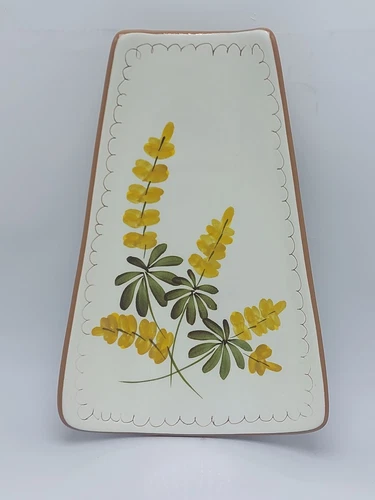 VINTAGE STANGL GOLDEN BLOSSOM SERVIG PLATTER HAND-PAINTED
