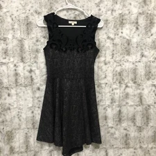 Love, Fire Dress Womens Small Tank Fit And Flare Lace Mini Short Black