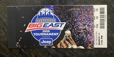 BIG EAST TOURNAMENT 2020 FULL TICKET BOOK UNRIPPED COLLEGE BASKETBALL CANCEL MSG