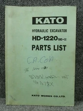 OEM Factory KATO HD-1220SE-II Hydraulic Excavator Parts List Book Manual 170697