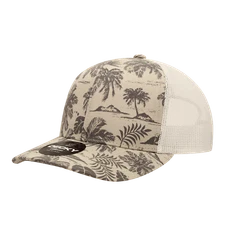 Decky 6 Panel Mid Profile Structured Tropical Trucker - 6037