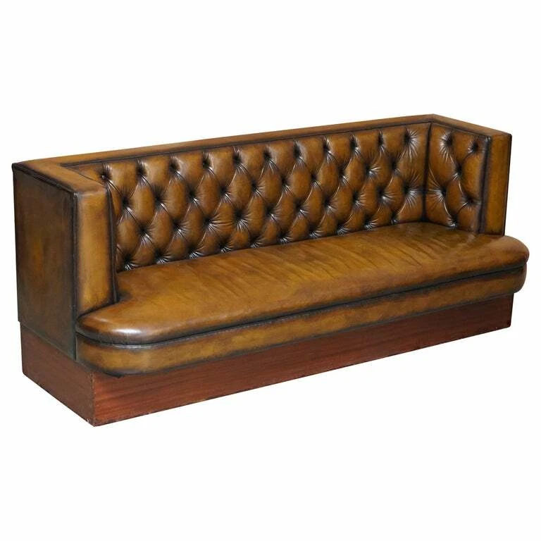 Leather cheap settee bench