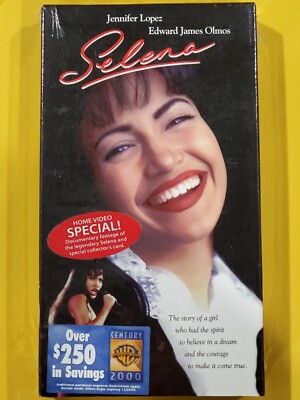 SELENA COLLECTOR'S CARD SPECIAL JENNIFER LOPEZ EDWARD JAMES OLMOS NEW SEALED VHS