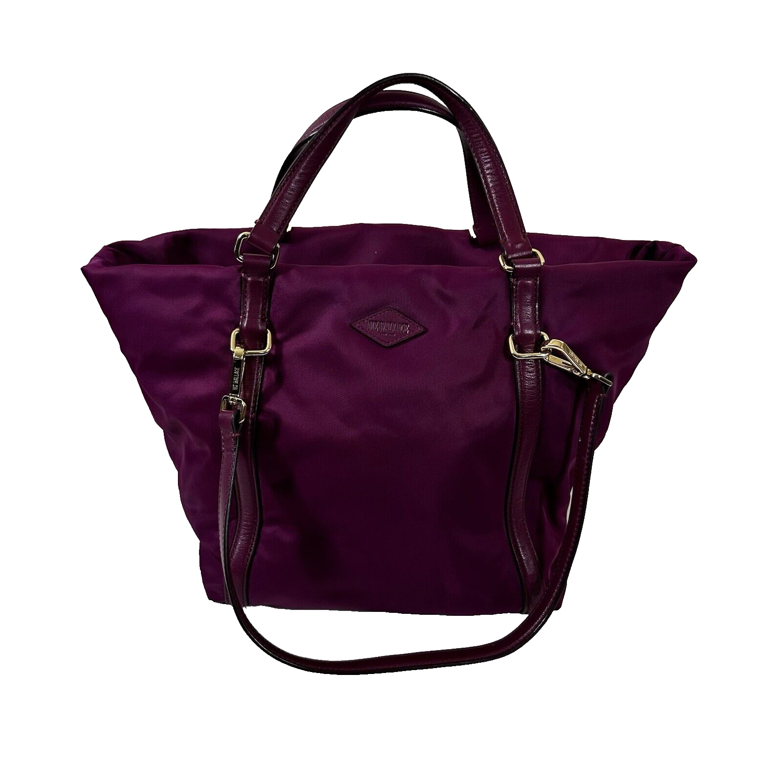 MZ Wallace NY Magenta Gold Nylon Tote Pouch Travel Carryall Washable Bag