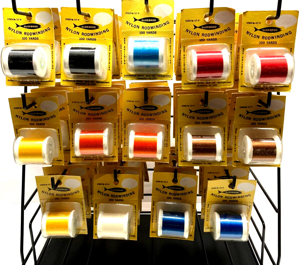 GUDEBROD Rod Winding Nylon Thread 100 Yard Spool Type A Choose