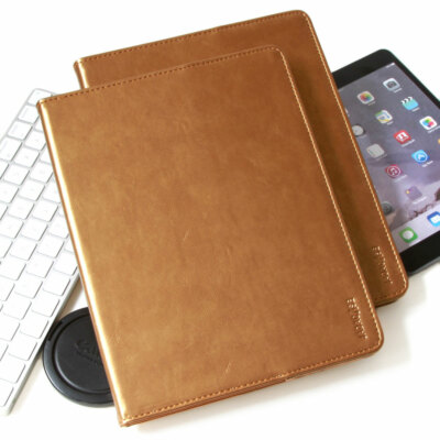 Premium Leather Cover Apple iPad Mini 5 2021 Tablet Protective Case Pouch Gold
