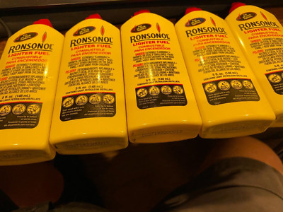 Ronsonol Best Lighter Fuel 5 OZ Bottle  for  All Wick-Type Lighters  Lot of 2