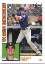 2019 Topps Series 2 Baseball '84 Topps Rookies Carlos Tocci RC Rangers