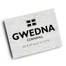 A3 PRINT - Gwedna, Cornwall - Lat/Long SW6032