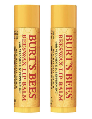 Burt's Bees Bienenwachs mit Pfefferminze Lippenbalsam 2er Pack